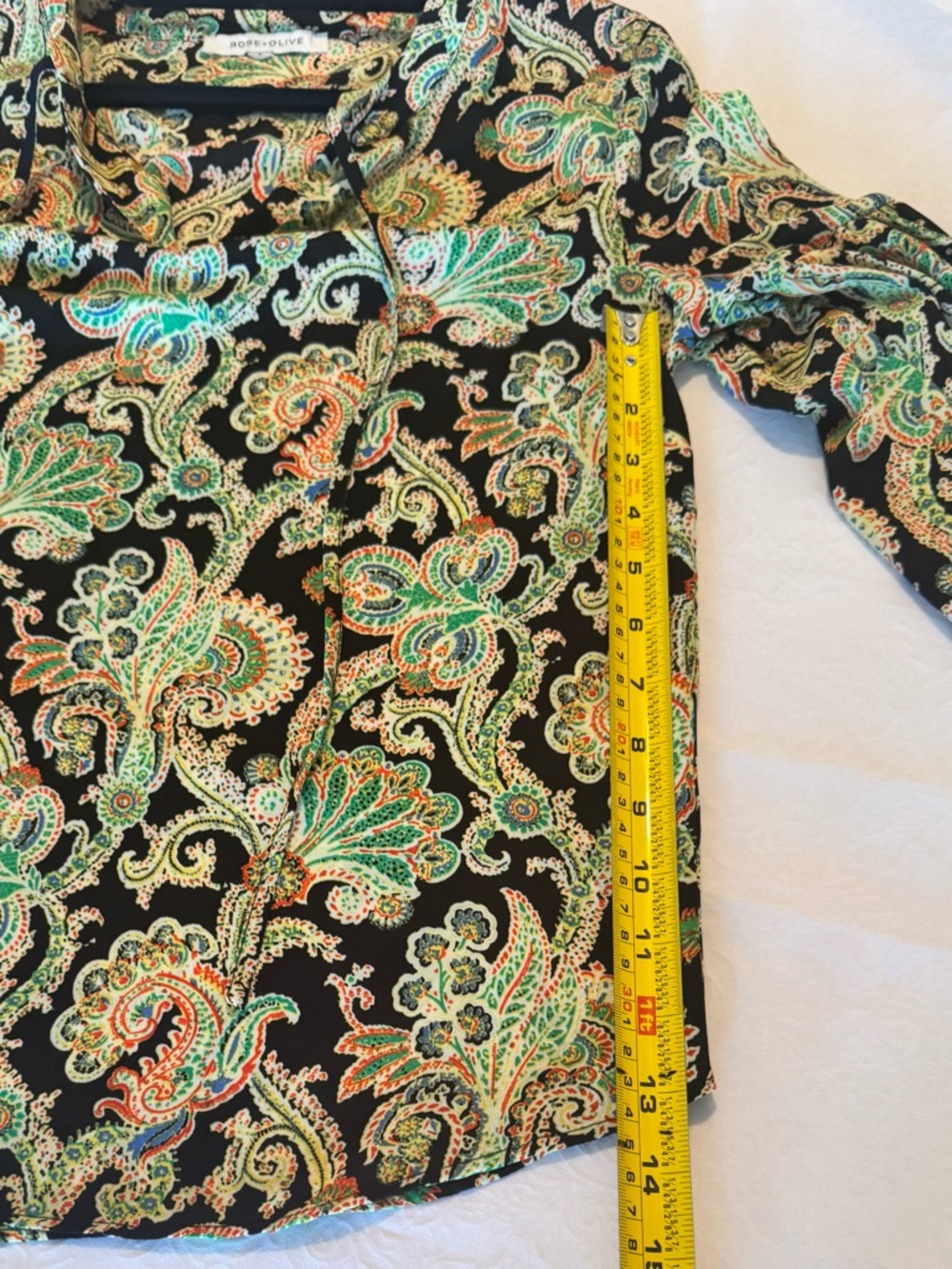 ✨ Rose & Olive Printed Blouse – Effortless Elegance - Picture 5 of 8